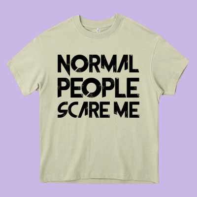 Normal People Scare Me Heavy Core Tee Designed By Bettercallsaul