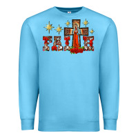 Ocean Blue faith our lady of guadalupe cross Premium Sweatshirt - BarkalooDesign