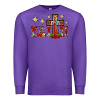 Purple faith our lady of guadalupe cross Premium Sweatshirt - BarkalooDesign