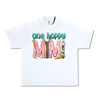 White One hoppy Mimi Easter Day Urban Heavy Tee - HowdyJamesFarm