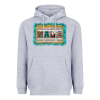 Heather Grey western turquoise's mama background Heavyweight Hoodie - BarkalooDesign