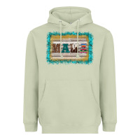 Matcha western turquoise's mama background Heavyweight Hoodie - BarkalooDesign