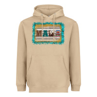 Mushroom western turquoise's mama background Heavyweight Hoodie - BarkalooDesign