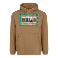 Toasted Coconut western turquoise's mama background Heavyweight Hoodie - BarkalooDesign