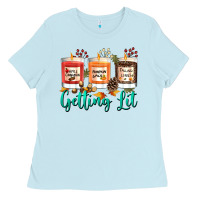 Candles With Fall Getting Lit Ladies Tee | Teevron