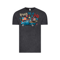 Happy 4th Of July Gnome Truck Vintage Tee | Teevron