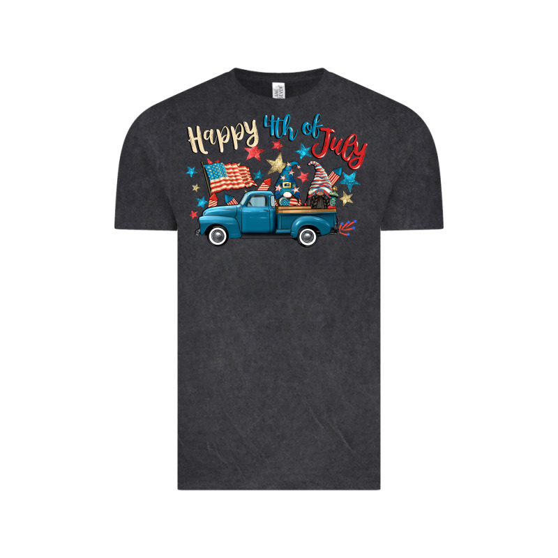 Happy 4th Of July Gnome Truck Vintage Tee by CowGirlArtShop | Teevron