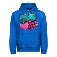 Cobalt valentine's day hearts Urban Hoodie - AdoDesignShop