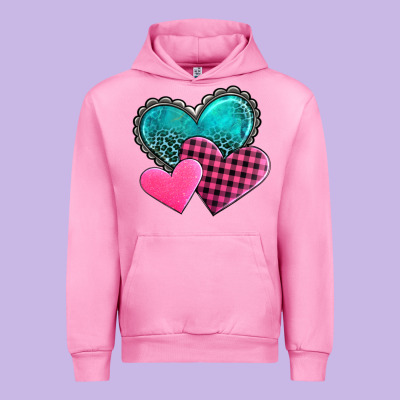 Valentine's Day Hearts Urban Hoodie Designed By Adodesignshop