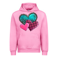 Fuchsia Pink valentine's day hearts Urban Hoodie - AdoDesignShop