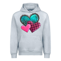 Heather Grey valentine's day hearts Urban Hoodie - AdoDesignShop