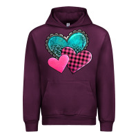 Mauve Wine valentine's day hearts Urban Hoodie - AdoDesignShop