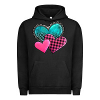 Pigment Black valentine's day hearts Urban Hoodie - AdoDesignShop