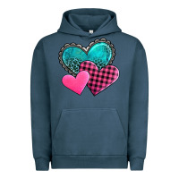 Pigment Midnight Navy valentine's day hearts Urban Hoodie - AdoDesignShop