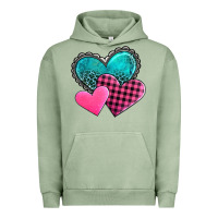 Pigment Oil Green valentine's day hearts Urban Hoodie - AdoDesignShop