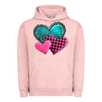 Pigment Salmon valentine's day hearts Urban Hoodie - AdoDesignShop