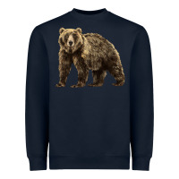 Navy Brown Bear Heavyweight Sweatshirt - LillyAllenDesigns
