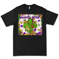 Black Mardi Gras fleur de lis Premium Tee - NancyCooperArtShop