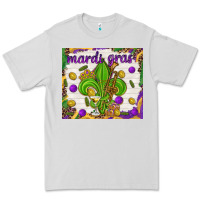 Dove Grey Mardi Gras fleur de lis Premium Tee - NancyCooperArtShop