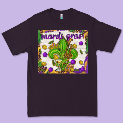 Mardi Gras Fleur De Lis Premium Tee Designed By Nancycooperartshop