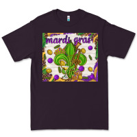 Plum Mardi Gras fleur de lis Premium Tee - NancyCooperArtShop