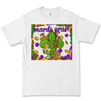 White Mardi Gras fleur de lis Premium Tee - NancyCooperArtShop