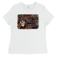 I'm So Freaking Merry Skeleton Messy Bun Ladies Tee | Teevron