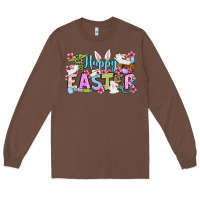 Chestnut Happy Easter Nurse Long Sleeve Tee - OliviaCreatesArt