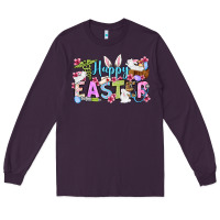 Plum Happy Easter Nurse Long Sleeve Tee - OliviaCreatesArt