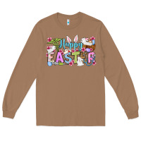 Toasted Coconut Happy Easter Nurse Long Sleeve Tee - OliviaCreatesArt
