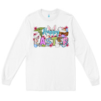 White Happy Easter Nurse Long Sleeve Tee - OliviaCreatesArt