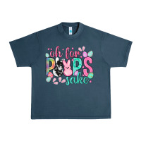 Midnight Navy Oh for peeps sake cowhide Easter Day Urban Heavy Tee - HowdyJamesFarm
