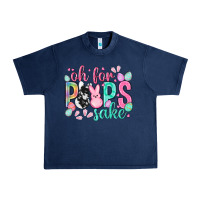 Navy Oh for peeps sake cowhide Easter Day Urban Heavy Tee - HowdyJamesFarm