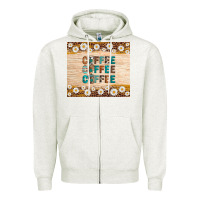 Oatmeal Heather coffee Zipper Hoodie - Artiststas