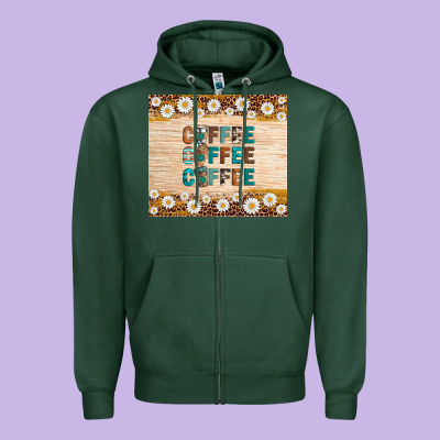 Coffee Zipper Hoodie Designed By Artiststas