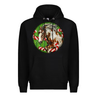 Black Horse Christmas Premium Hoodie - LillyAllenDesigns