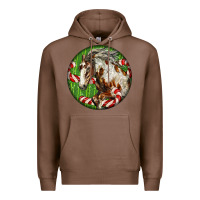Chestnut Horse Christmas Premium Hoodie - LillyAllenDesigns
