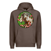 Coffee Horse Christmas Premium Hoodie - LillyAllenDesigns