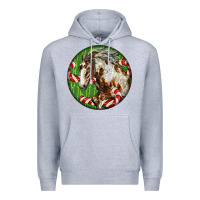 Heather Grey Horse Christmas Premium Hoodie - LillyAllenDesigns