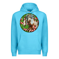 Ocean Blue Horse Christmas Premium Hoodie - LillyAllenDesigns