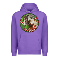 Purple Horse Christmas Premium Hoodie - LillyAllenDesigns