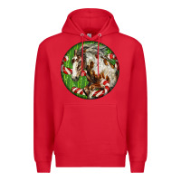 Red Horse Christmas Premium Hoodie - LillyAllenDesigns