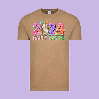 2024 Happy Easter Vintage Tee Designed By Cowgirlartshop