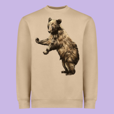 Brown Bear Cub Heavyweight Sweatshirt Designed By Lillyallendesigns