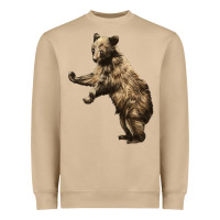 Mushroom Brown Bear Cub Heavyweight Sweatshirt - LillyAllenDesigns
