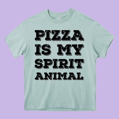 Pizza Is My Spirit Animal Heavy Core Tee Designed By Bettercallsaul