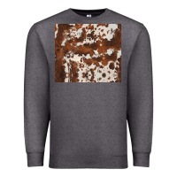 Charcoal Heather brown cowhide Premium Sweatshirt - BarkalooDesign