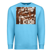 Ocean Blue brown cowhide Premium Sweatshirt - BarkalooDesign