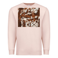 Pale Pink brown cowhide Premium Sweatshirt - BarkalooDesign