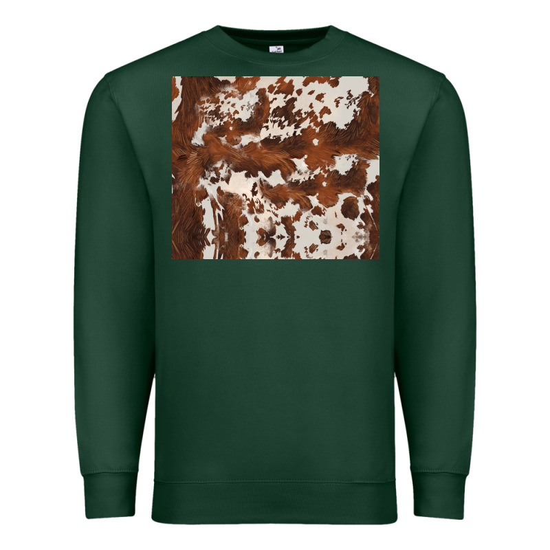 Brown Cowhide Premium Sweatshirt by BarkalooDesign | Teevron